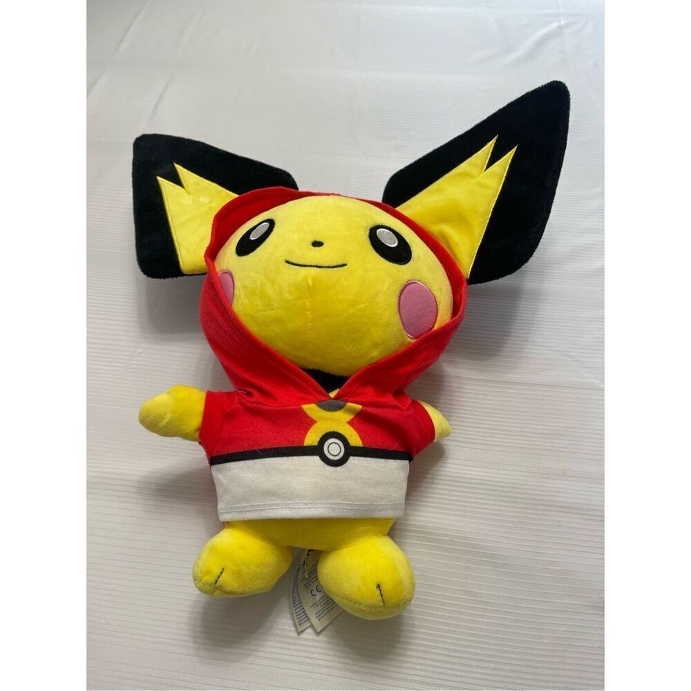 Pokemon Build A Bear Pikachu Baby Evolve Pichu 15" Plush Hoodie No Sound